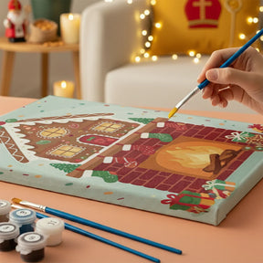 Måla efter siffror - 6 minimålningar | Set med abstrakta affirmationer