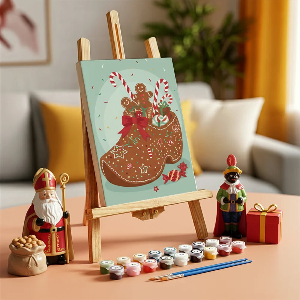 Måla efter siffror - 6 minimålningar | Set med abstrakta affirmationer