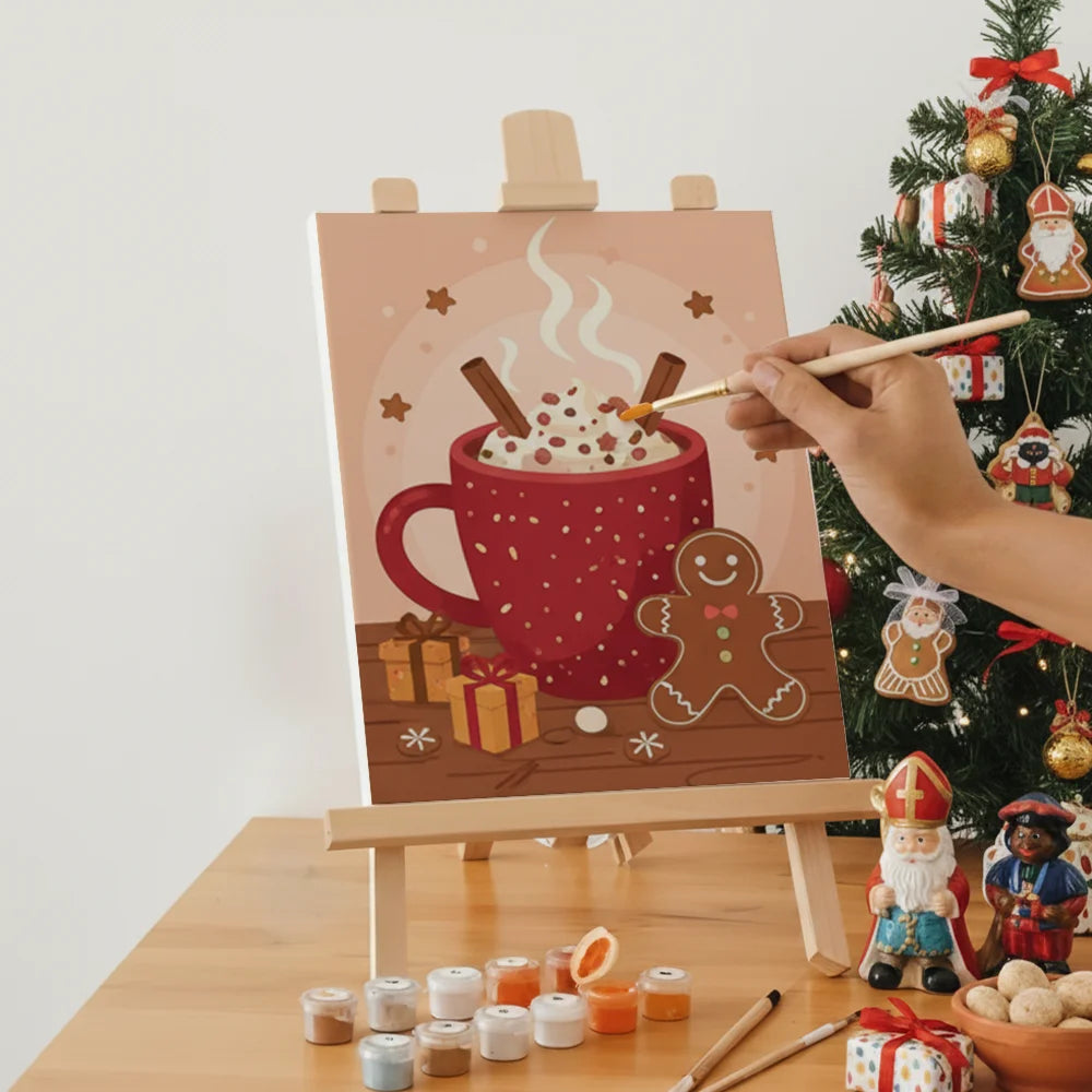 Måla efter siffror - 6 minimålningar | Set med abstrakta affirmationer