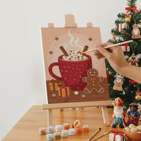 Måla efter siffror - 6 minimålningar | Set med abstrakta affirmationer