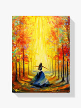 Mädchen im Wald - Malen nach Zahlen