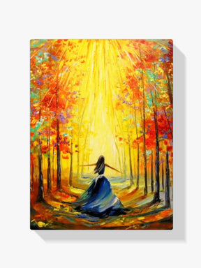 Mädchen im Wald - Malen nach Zahlen