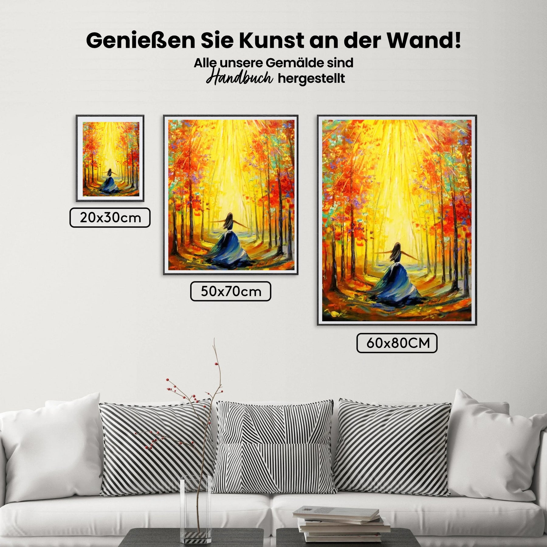 Mädchen im Wald - Malen nach Zahlen