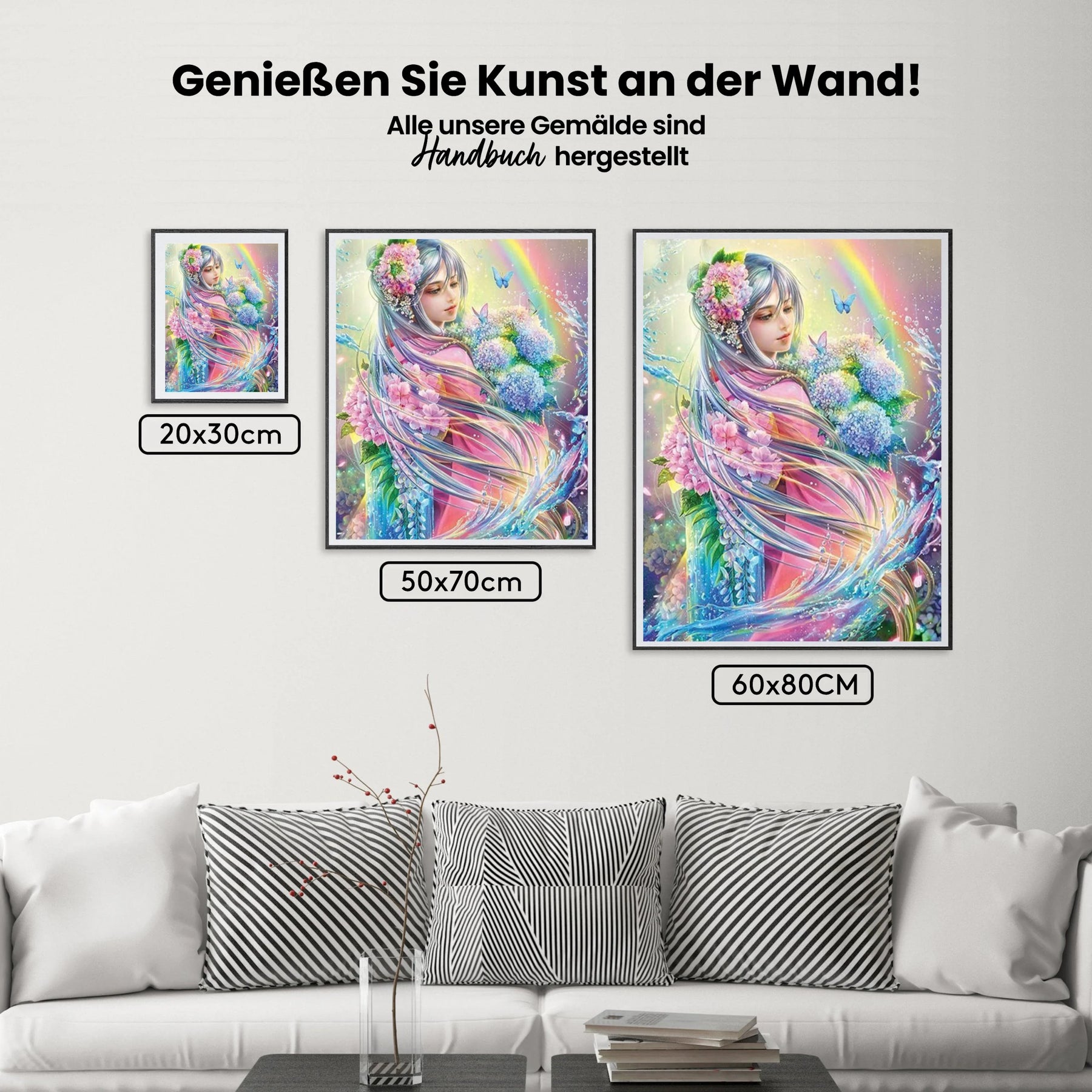 Mädchen in Traumwelt - Malen nach Zahlen