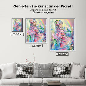 Mädchen in Traumwelt - Malen nach Zahlen