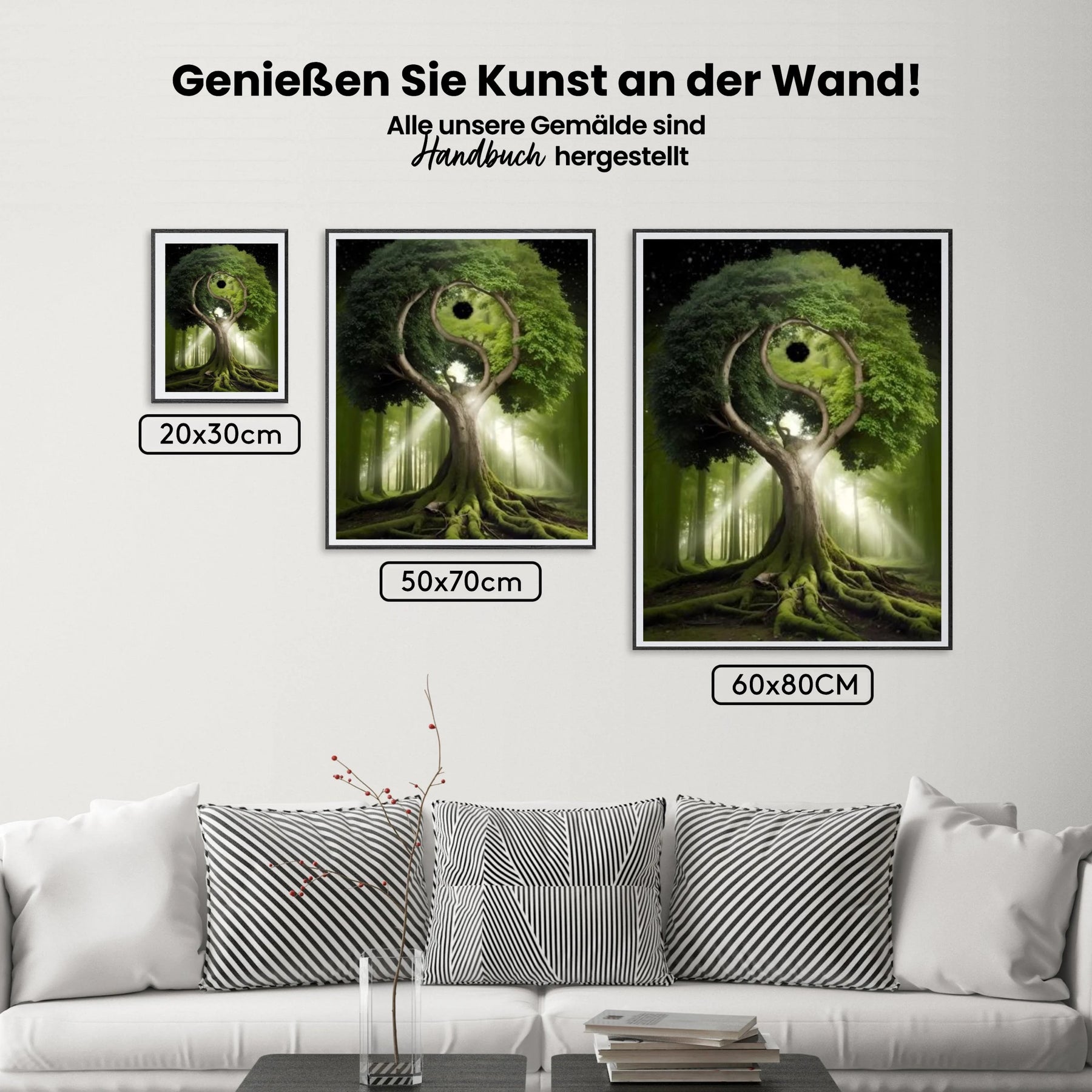 Magischer Yin-Yang-Baum - Malen nach Zahlen