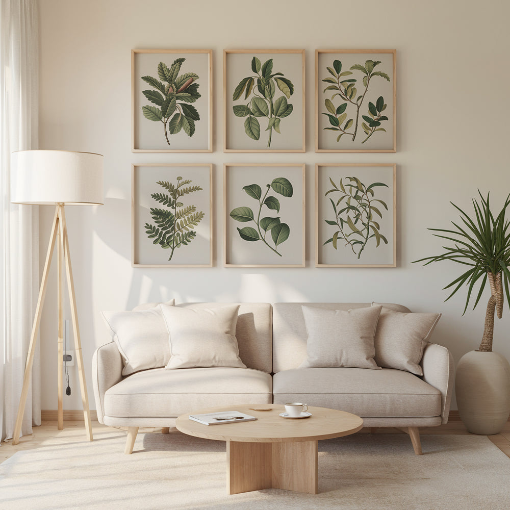 Malen nach Zahlen &#8211; 6 Mini-Gemälde Botanische Pflanzen Edition-Set-2