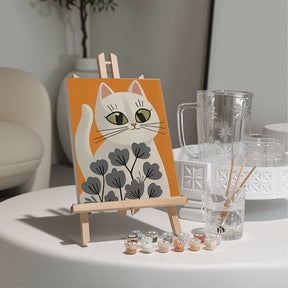 Måla efter siffror - 6 minimålningar | Svansar och prydnadssaker