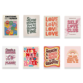 Måla efter siffror - 8 minimålningar | Vibrationer och visioner-set