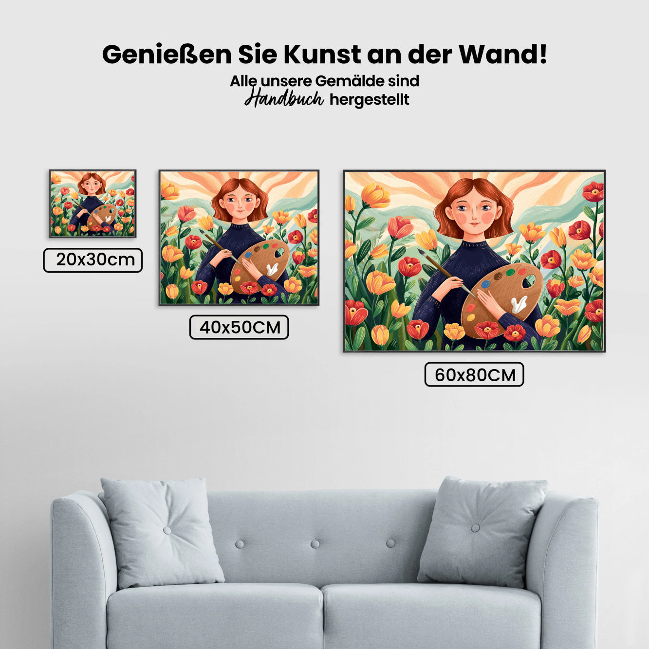 Måla efter siffror - Blompalett