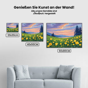 Måla efter siffror - Smörblommaviskning