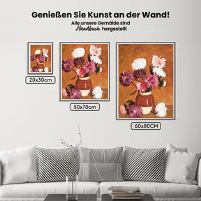 Malen nach Zahlen - Chrysanthemen und Gestrüpp