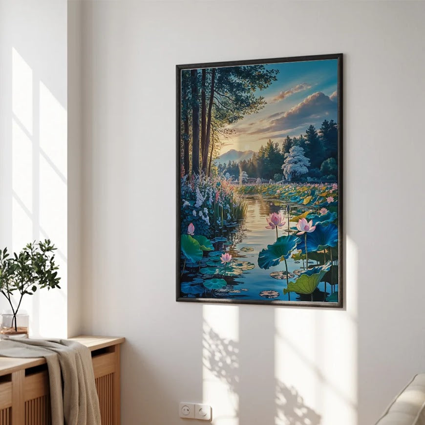Måla efter siffror - Lotusdammens uppvaknande