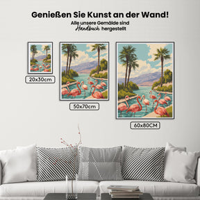 Måla efter siffror - Flamingo Fiesta
