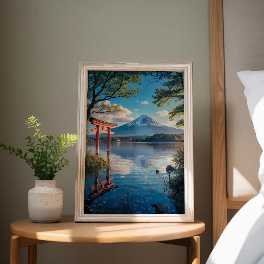 Måla efter siffror - Viskning av berget Fuji