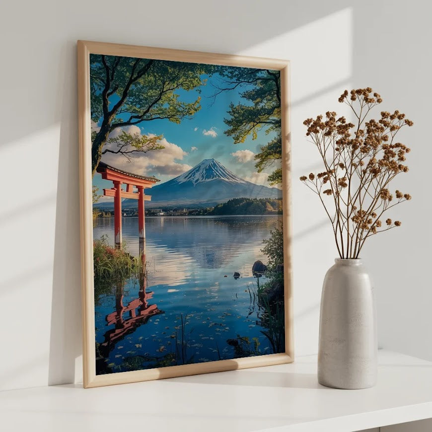 Måla efter siffror - Viskning av berget Fuji