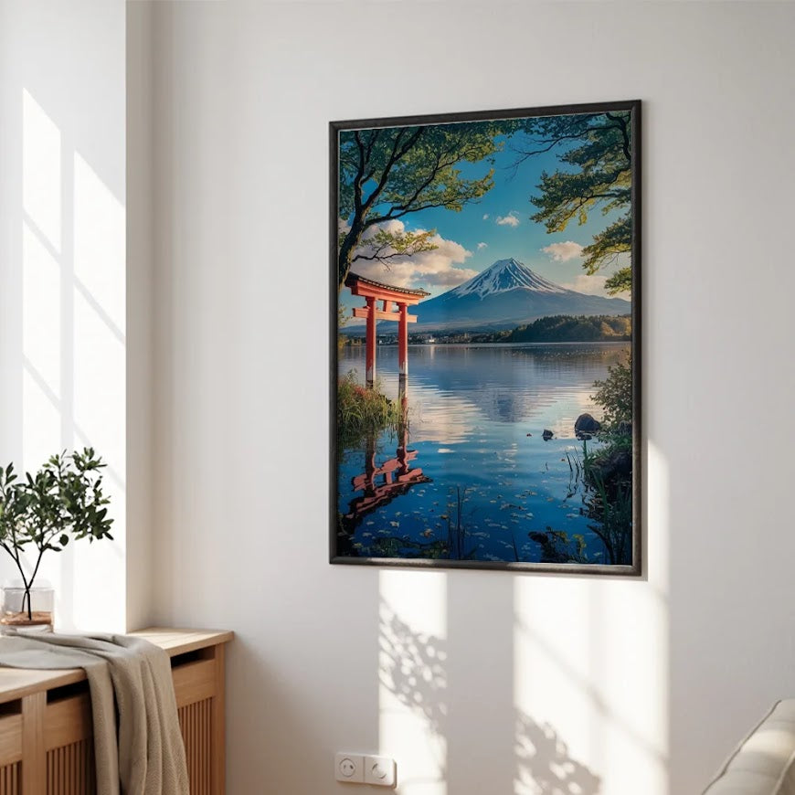 Måla efter siffror - Viskning av berget Fuji