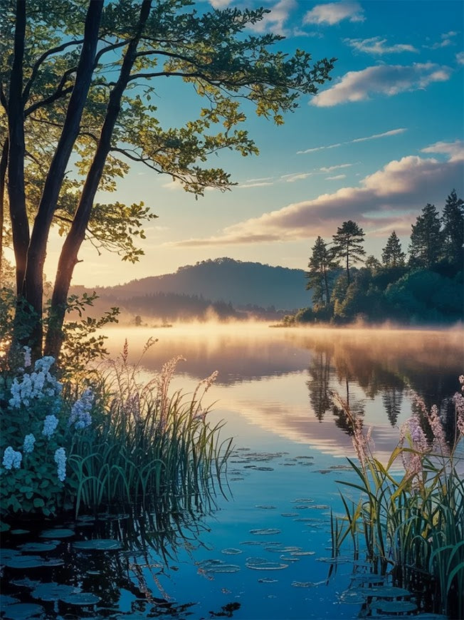Malen nach Zahlen &#8211; Flüstern des Morgensees (1)
