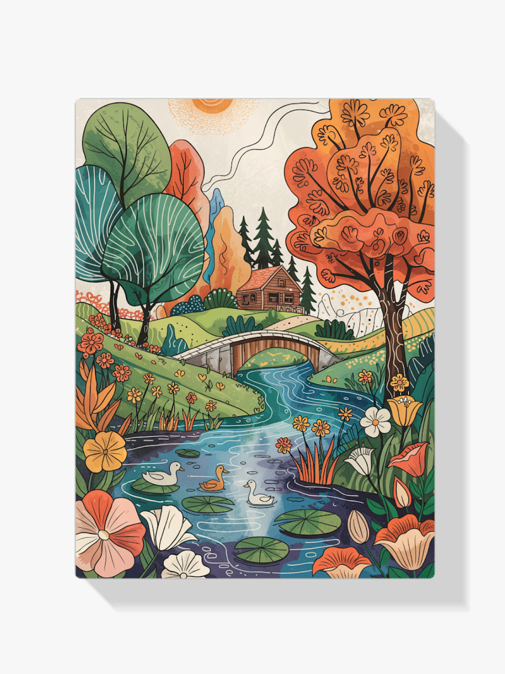 Malen nach Zahlen &#8211; Haus am Fluss