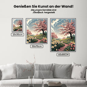 Måla efter siffror - Körsbärsblomsstig