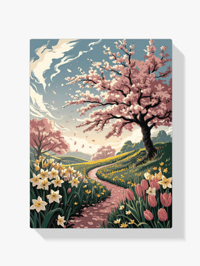 Måla efter siffror - Körsbärsblomsstig