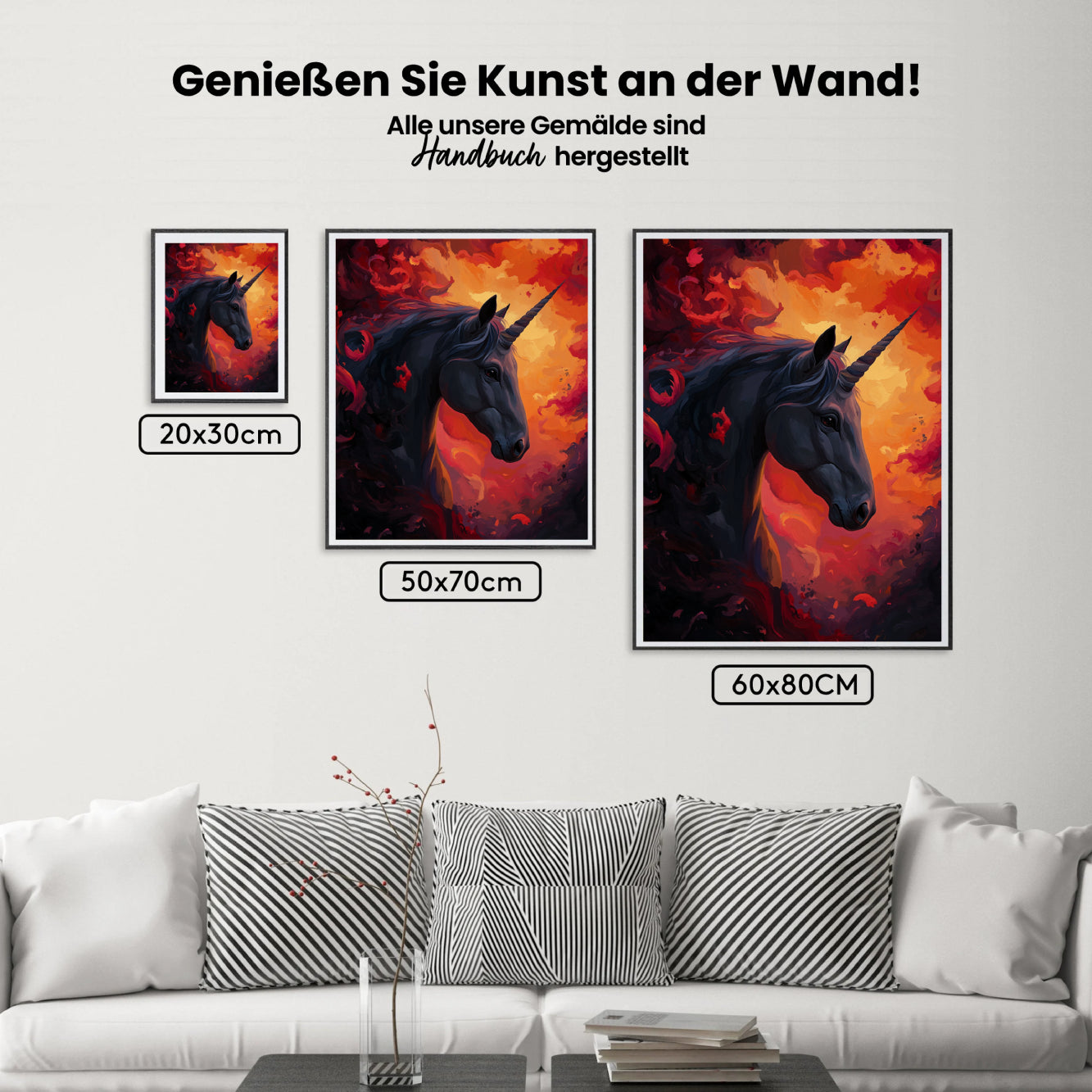 Måla efter siffror - Mystisk svart enhörning