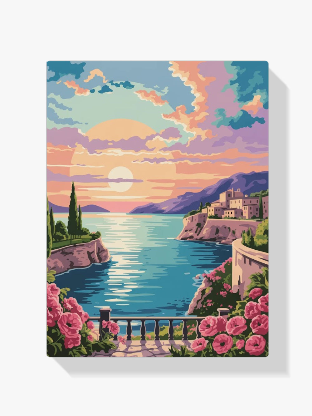 Malen nach Zahlen &#8211; Sonnenuntergang über der Provence