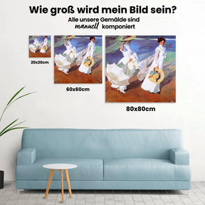 Malen nach Zahlen - Spaziergang am Strand