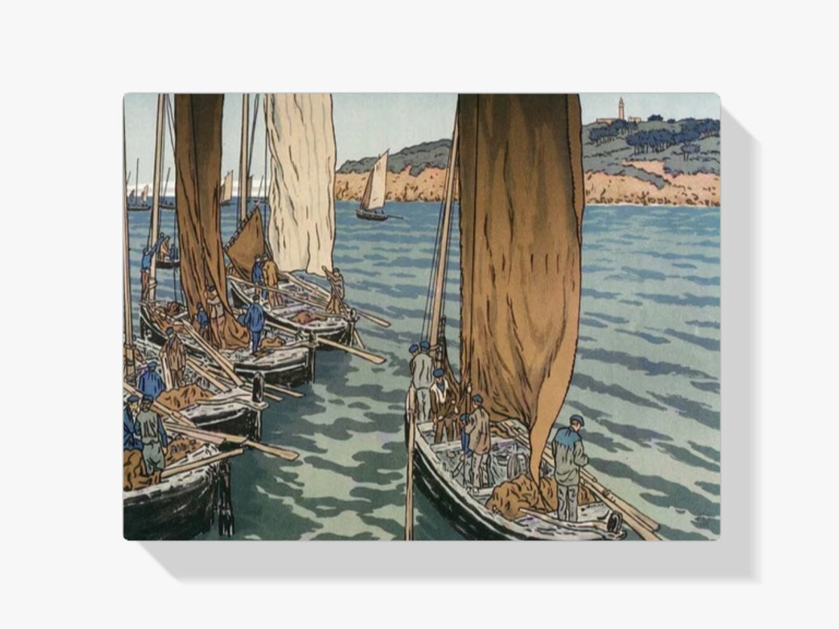 Malen nach Zahlen – Abfahrt der Boote in Tréboul