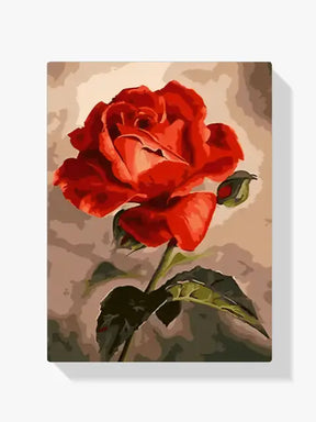 Malen nach Zahlen – Abstrakte Rose