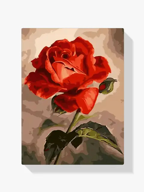 Malen nach Zahlen – Abstrakte Rose