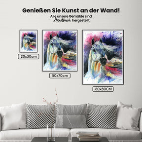 Malen nach Zahlen – Aquarell Pferd