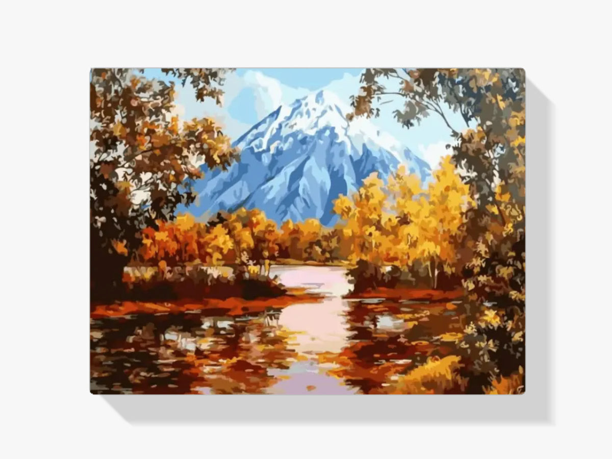 Malen nach Zahlen – Berge Herbstfluss