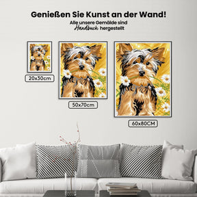 Malen nach Zahlen – Blume Yorkie
