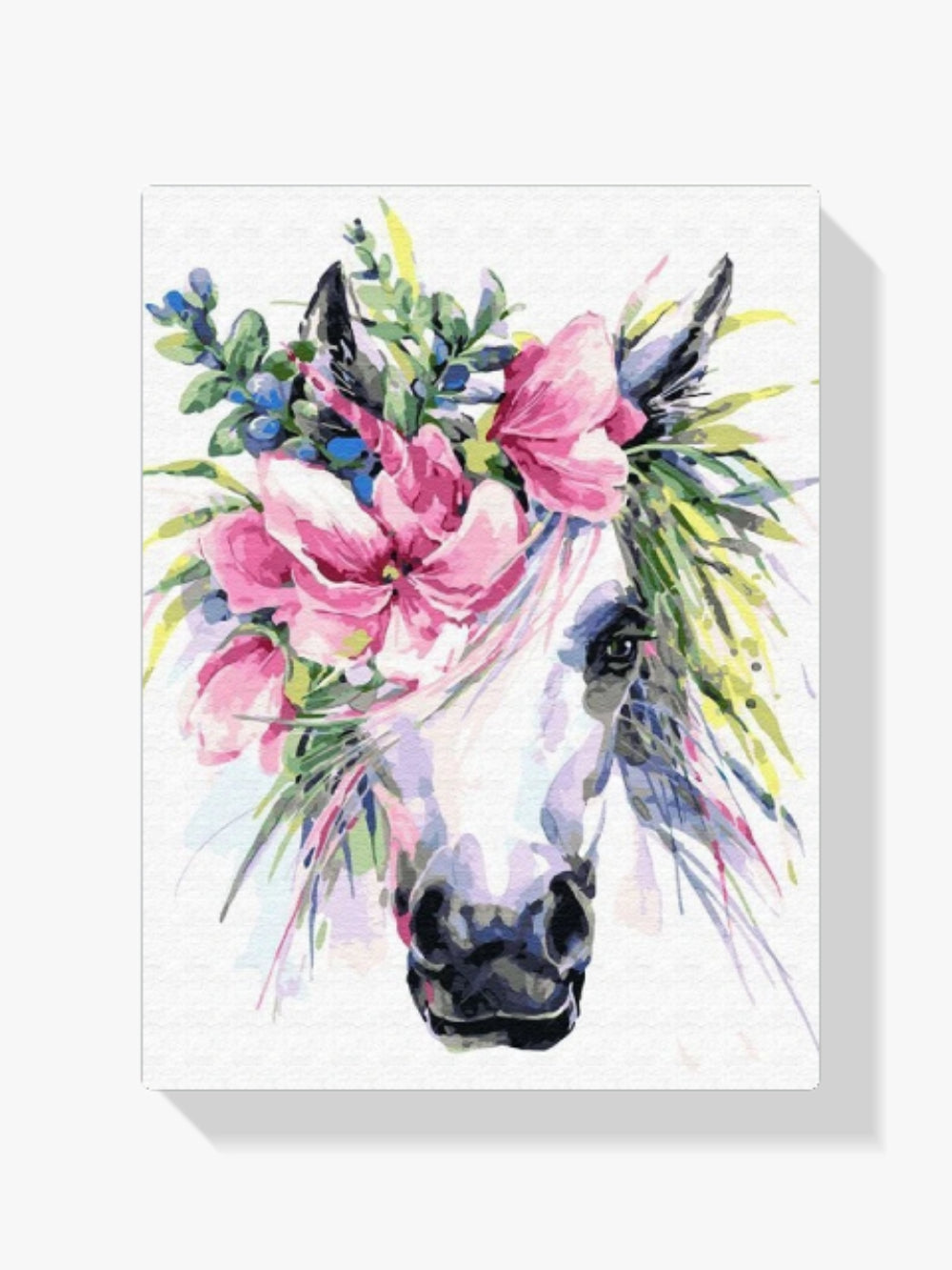 Malen nach Zahlen – Blumen Einhorn
