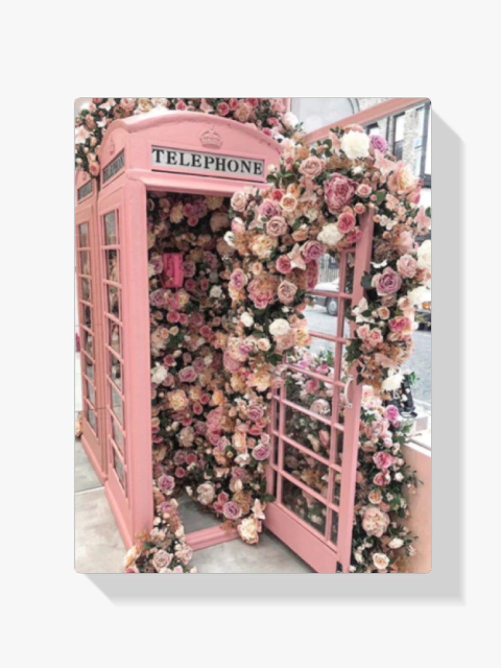 Malen nach Zahlen – Blumen Telefonzelle