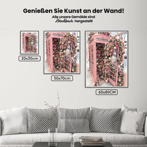 Malen nach Zahlen – Blumen Telefonzelle