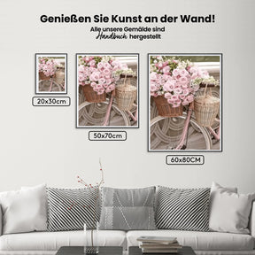 Malen nach Zahlen – Blumen auf dem Fahrrad