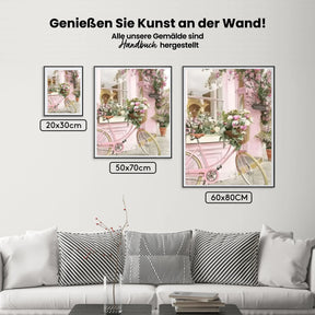 Malen nach Zahlen – Blumen auf dem Fahrrad