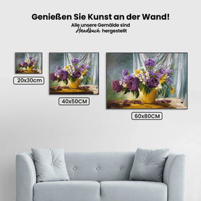 Malen nach Zahlen – Blumen in goldener Vase