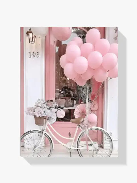 Malen nach Zahlen – Blumenfahrrad