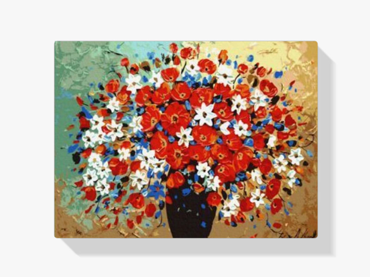 Malen nach Zahlen – Blumenstrauß der Farben