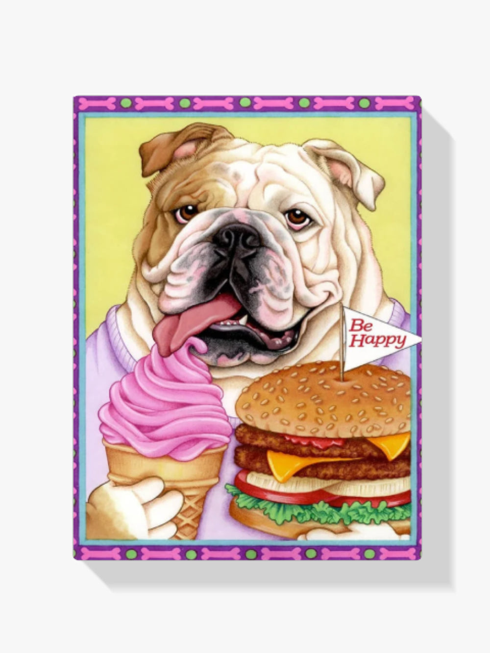 Malen nach Zahlen – Bulldog-Hamburger