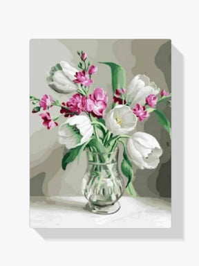 Malen nach Zahlen – Bunte Blumen in Vase