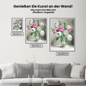 Malen nach Zahlen – Bunte Blumen in Vase