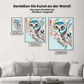 Malen nach Zahlen – Bunte Eule