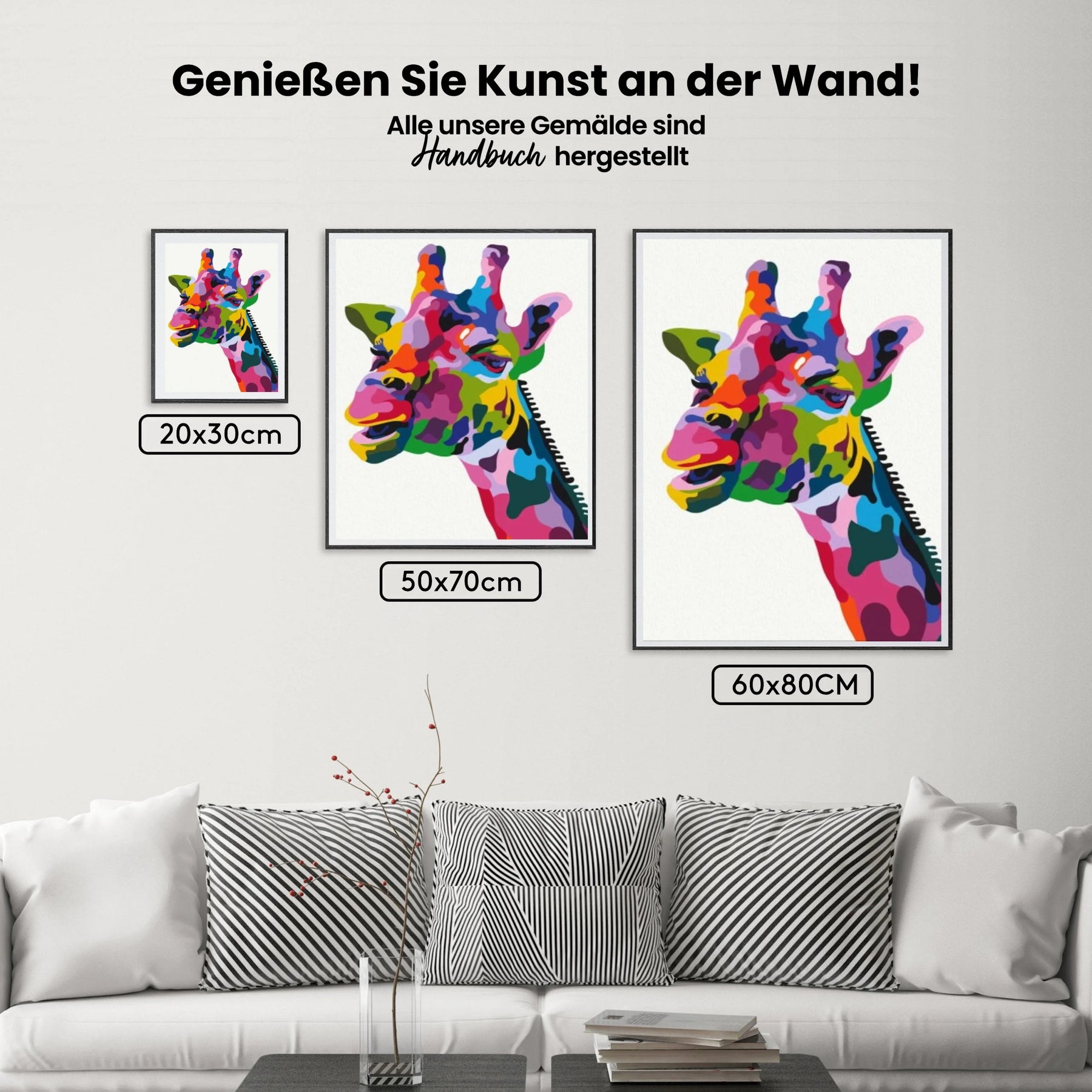 Malen nach Zahlen – Bunte Giraffe