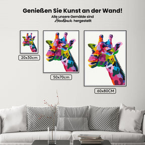 Malen nach Zahlen – Bunte Giraffe