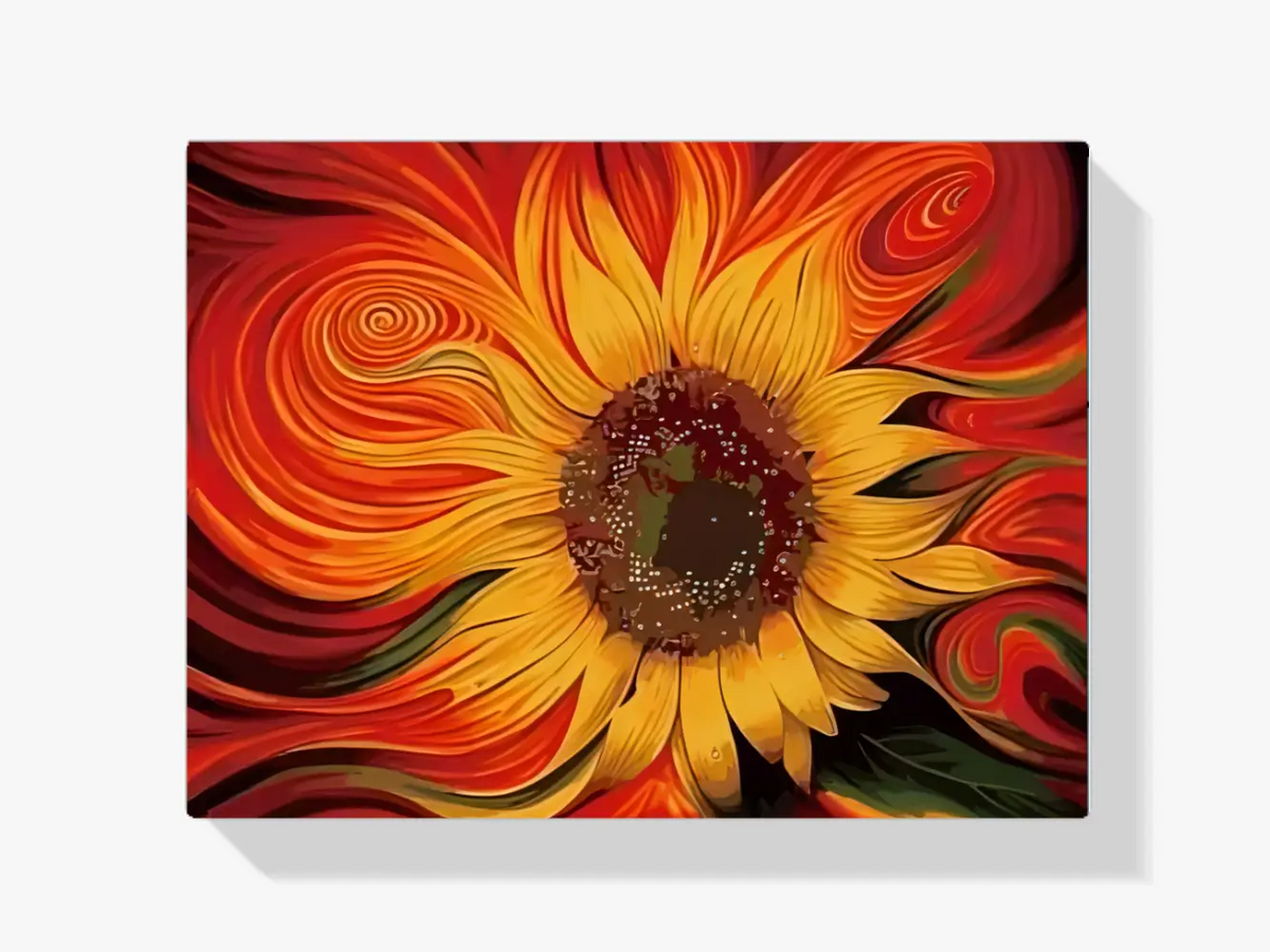 Malen nach Zahlen – Bunte Sonnenblume