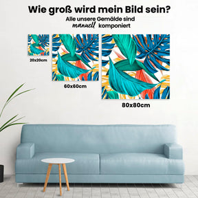 Malen nach Zahlen – Bunte tropische Blumen